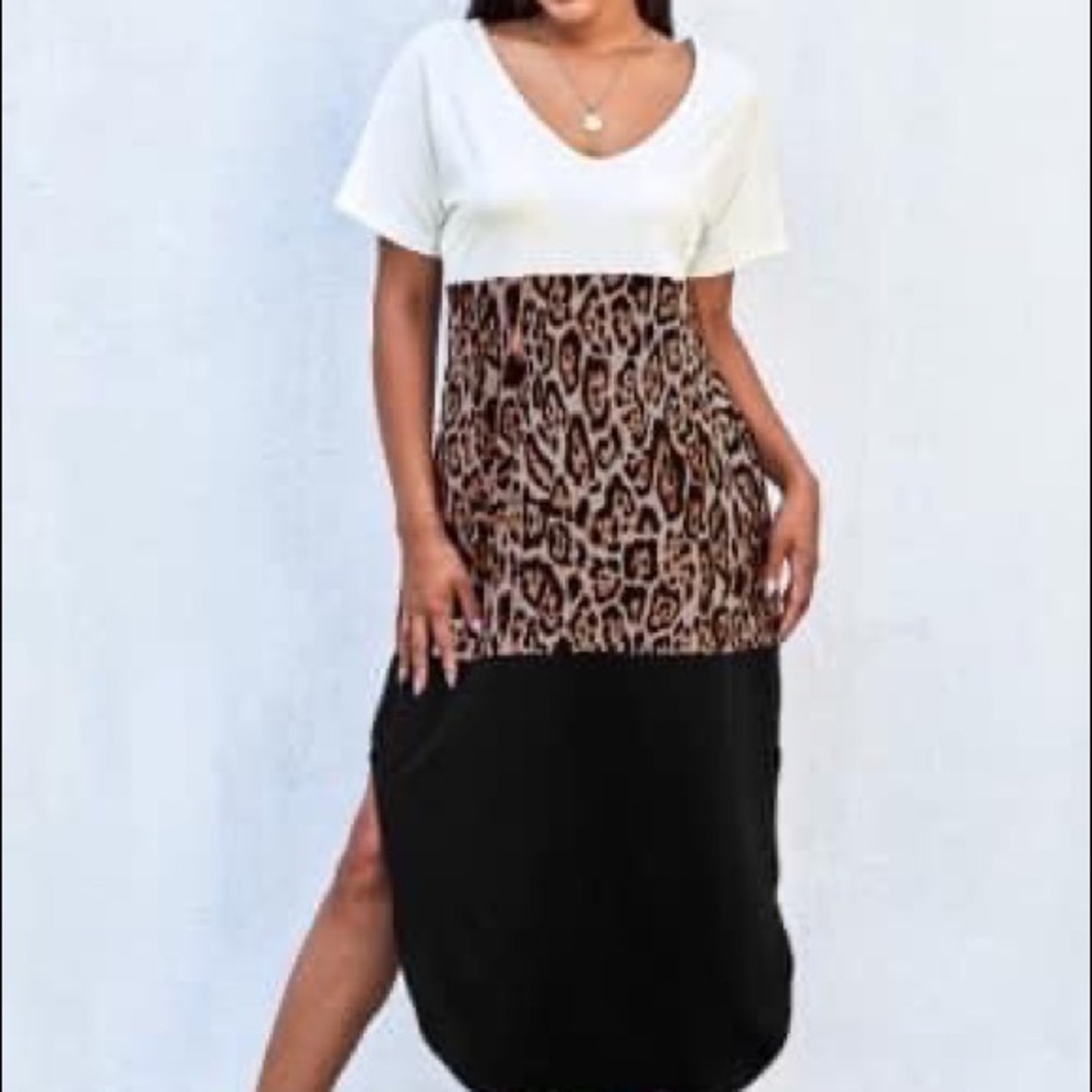 Leopard Block Dress